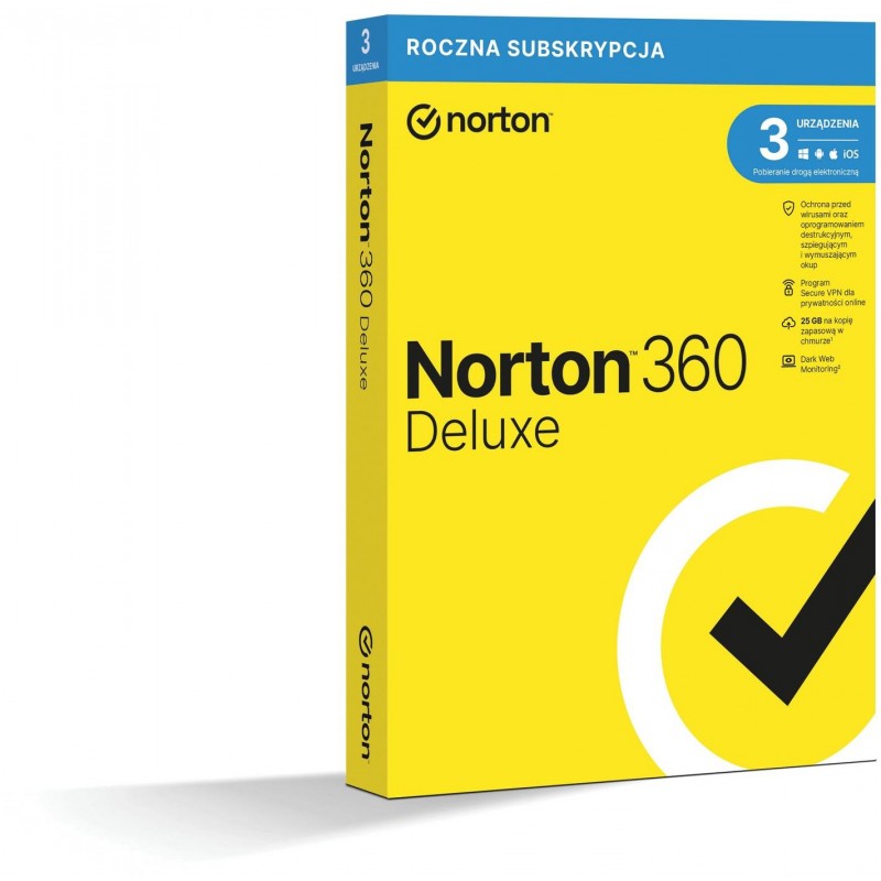Norton 360 Deluxe BOX PL 3-urządzenia,12-miesięcy Norton 360 Deluxe BOX PL 3-urządzenia,12-miesięcy