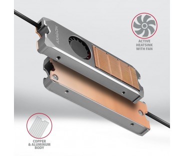 Radiator do dysków Axagon CLR-M2FAN M.2 SSD 13mm z wentylatorem
