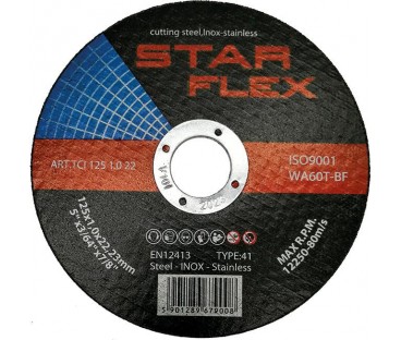 Tarcza tnąca Star Flex T41-125-1,0 WA60T-BF-INOX TCI1251022