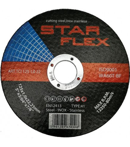 Tarcza tnąca Star Flex T41-125-1,0 WA60T-BF-INOX TCI1251022