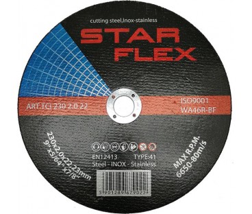 Tarcza tnąca Star Flex T41-230-2,0 WA46R-BF-INOX TCI2302022