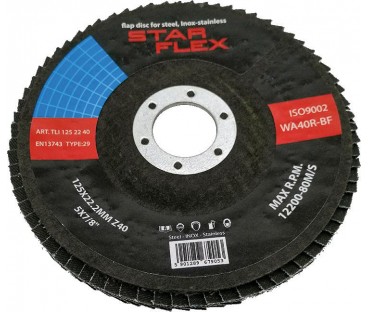 Tarcza listkowa Star Flex T29 125-22 gran 40 INOX TLI1252240