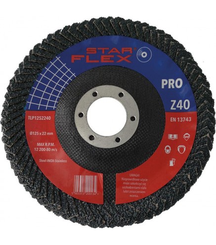 Tarcza listkowa pachwinowa Star Flex 125-22 gran 40 TLP1252240