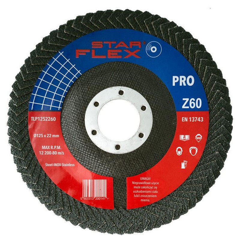Tarcza listkowa pachwinowa Star Flex 125-22 gran 60 TLP1252260