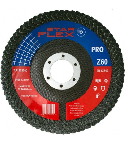 Tarcza listkowa pachwinowa Star Flex 125-22 gran 60 TLP1252260