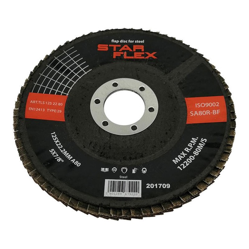 Tarcza listkowa Star Flex STAL T29 125-22 gran 80 TLS1252280