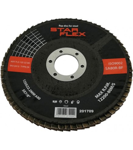 Tarcza listkowa Star Flex STAL T29 125-22 gran 80 TLS1252280