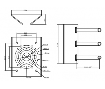 Uchwyt adapter słupowy MT-P150V2