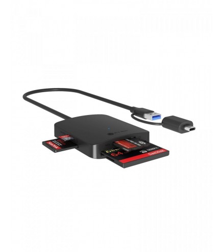 Czytnik Kart CF TF SD microSD IcyBox  Type-C+A, IB-CR302-CU3