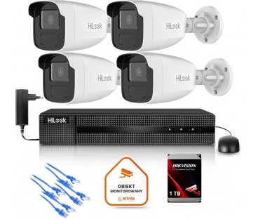 Zestaw monitoringu Hilook 4x kamera IPC-B440H(4mm)(C) z dyskiem 1TB