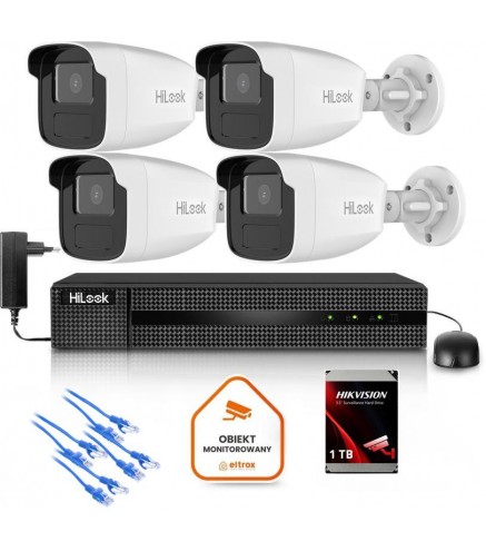 Zestaw monitoringu Hilook 4x kamera IPC-B440H(4mm)(C) z dyskiem 1TB