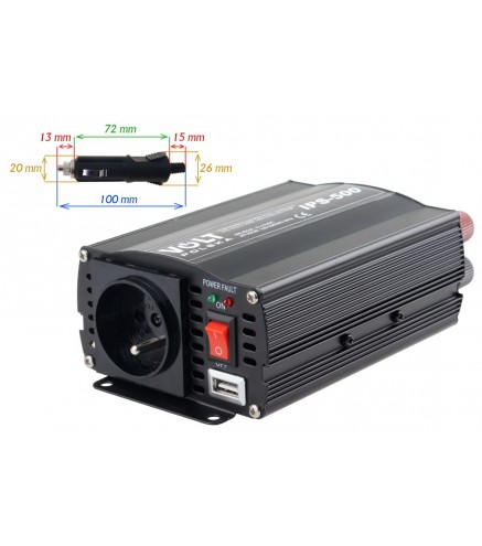 PRZETWORNICA VOLT POLSKA IPS-500 24V / 230V 350/500 W