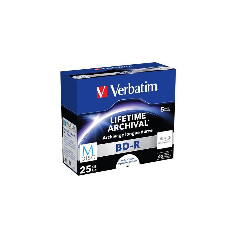 Płyty Blu-Ray Verbatim BD-R SL Printable 25GB (5szt.)