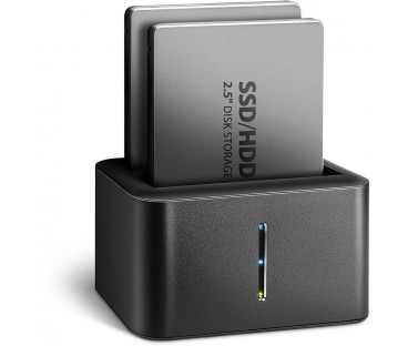 Stacja dokująca MINI AXAGON ADSA-D25 USB 3.2 Gen 1 - 2x SATA 6G 2.5" SSD/HDD CLONE