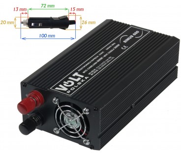 PRZETWORNICA VOLT POLSKA SINUS 600 12V / 230V 300/600W