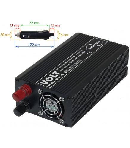 PRZETWORNICA VOLT POLSKA SINUS 600 12V / 230V 300/600W