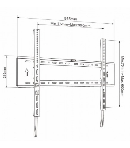 UCHWYT DO TV LCD/LED 65-120" 200KG AR-94XXL ART reg. Solid 32mm maxVESA 900x600