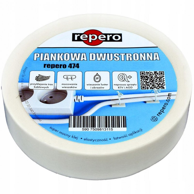 TAŚMA REPERO 474 PIANKOWA 18MMX5M
