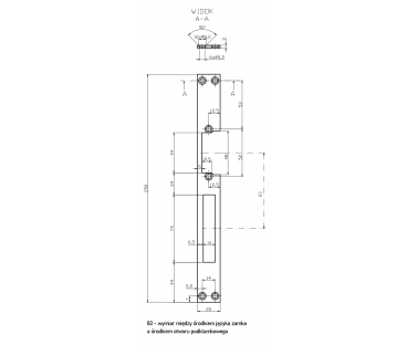 Płaskownik długi HARTTE OK-P4, 3mm, STC, otwarty