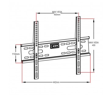 UCHWYT DO TV LCD/LED 26-60" 45KG AR-33 ART bez regulacji 2,4cm