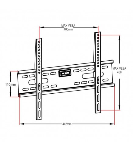 UCHWYT DO TV LCD/LED 26-60" 45KG AR-33 ART bez regulacji 2,4cm