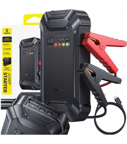 POWERBANK BOOSTER Baseus PrimeTrip VJ1 Jump Starter 12000mAh 12V 5000A Z LATARKĄ I KOMPRESOREM IP55