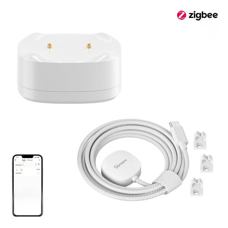 Czujnik zalania SONOFF SNZB-05P ZigBee + kabel WLDC200