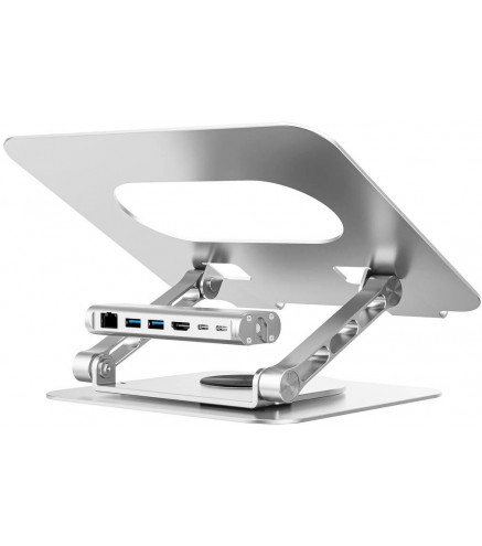 Unitek Podstawka pod laptop z odłączanym hubem USB-C HDMI 1,4, 4K PD 100W