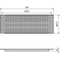 Adapter montażowy RACK 10" 2U z otworowaniem prosty ATTE ADD-RACK10-2U1