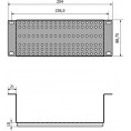 Adapter montażowy RACK 10" 2U z otworowaniem cofnięty ATTE ADD-RACK10-2U2
