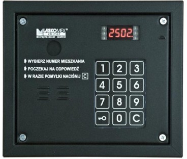 Laskomex CP-2503R czarna Panel audio z czytnikiem kluczy RFID