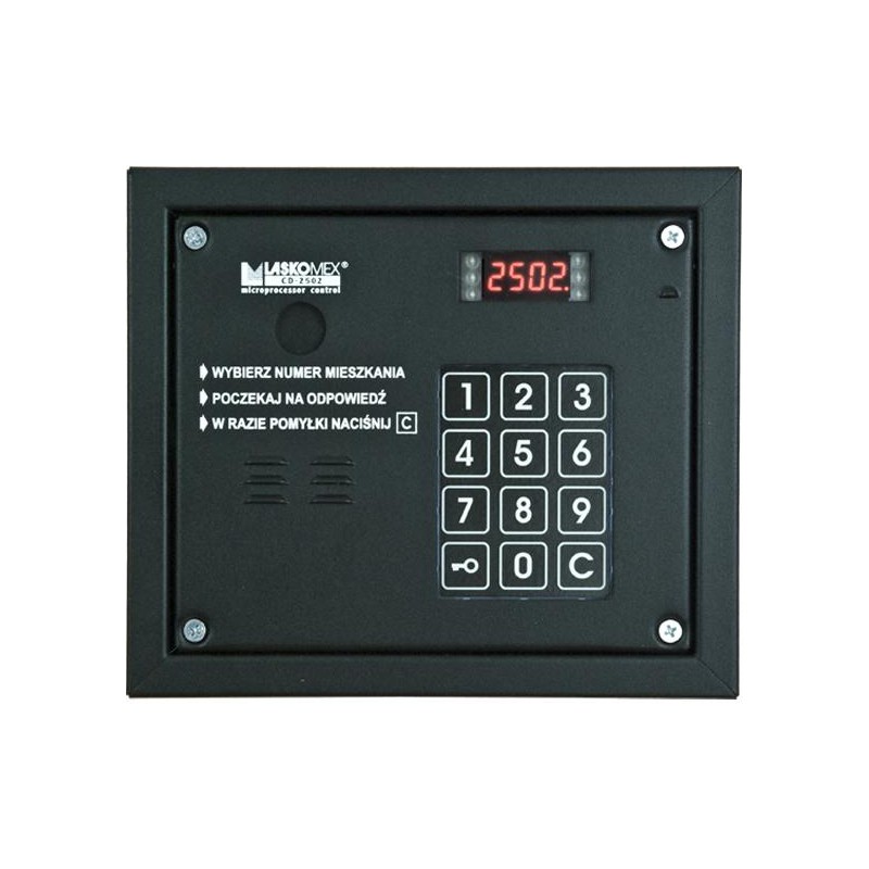 Laskomex CP-2503R czarna Panel audio z czytnikiem kluczy RFID Laskomex CP-2503R czarna Panel audio z czytnikiem kluczy RFID
