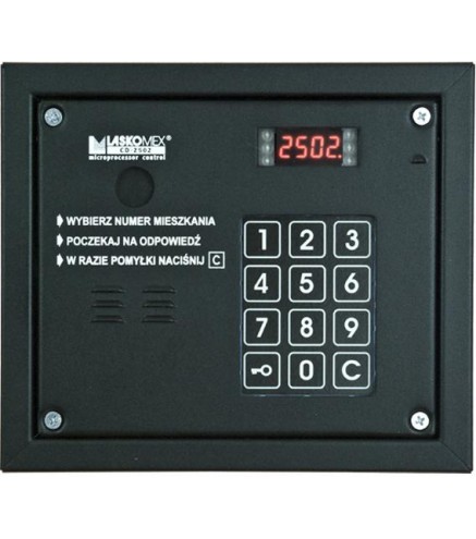 Laskomex CP-2503R czarna Panel audio z czytnikiem kluczy RFID