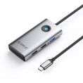 Hub USB Orico 5Gbps, USB-A, 2xUSB-A 2.0, PD60W, HDMI 4K@30Hz, szary