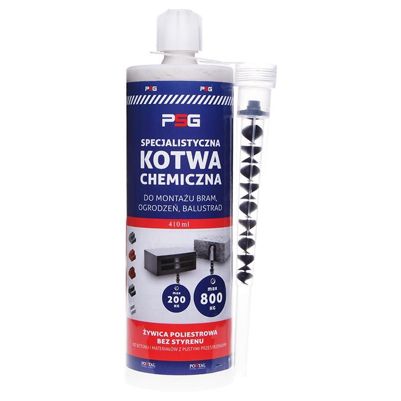 Kotwa poliestrowa PSG 71.410 410ml z mieszaczem Kotwa poliestrowa PSG 71.410 410ml z mieszaczem