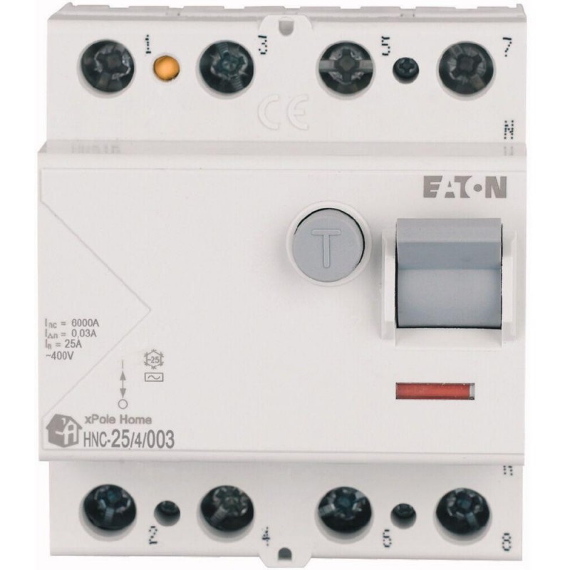 EATON WYŁĄCZNIK RÓŻNICOWOPRĄDOWY 25A 4P 4M 30MA AC 6KA