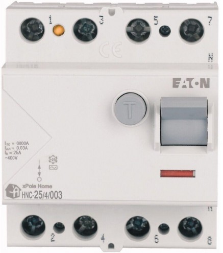 EATON WYŁĄCZNIK RÓŻNICOWOPRĄDOWY 25A 4P 4M 30MA AC 6KA