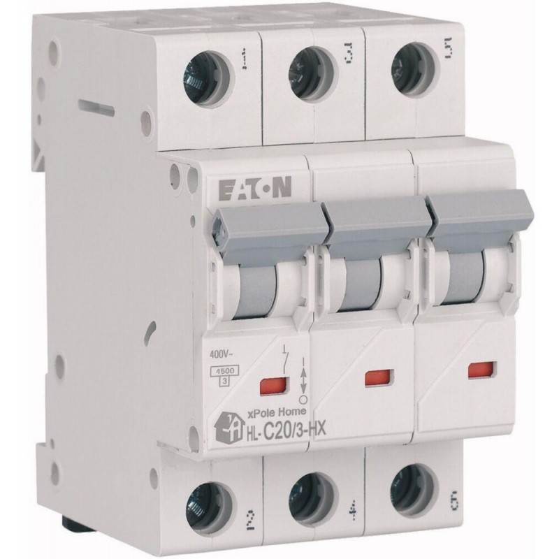 EATON WYŁĄCZNIK NADPRĄDOWY C 20A 3P 3M 6KA HN-C20/3