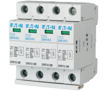 EATON OGRANICZNIK PRZEPIĘĆ T1+T2 B+C 4P 4M 12.5KA 1.5KV TN, TNS SPBT12-280/4