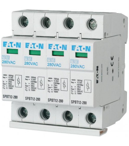 EATON OGRANICZNIK PRZEPIĘĆ T1+T2 B+C 4P 4M 12.5KA 1.5KV TN, TNS SPBT12-280/4