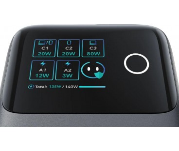 Ładowarka biurkowa Joyroom Podix Jr-TRD01 GaN 140 W 1x USB-C 2x USB-A + zwijane kable 2x USB-C