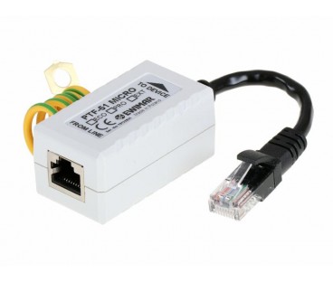 Miniaturowy ogranicznik przepięć do ochrony sieci LAN, EWIMAR PTF-51-PRO/PoE/Micro