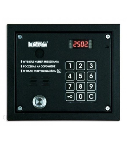 Laskomex CP-2503TP czarna Panel audio z czytnikiem kluczy "Dallas"