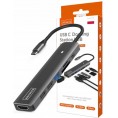 HUB ADAPTER USB-C 7w1 HDMI 4K USB 3.0 SD PD Zenwire BS-HC703