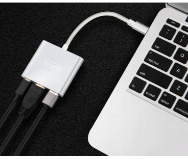Adapter Przejściówka ZENWIRE 3w1 MHL HUB USB C HDMI 4K BYL-2008N
