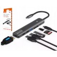 HUB ADAPTER USB-C 7w1 HDMI 4K USB 3.0 SD PD Zenwire BS-HC703