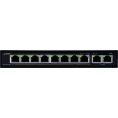SWITCH POE PULSAR S108 10-PORTÓW (8xPoE + 2xUPLINK)  IEEE 802.3af/at, 48VDC / 30W/port (PoE+) 120W