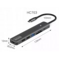 HUB ADAPTER USB-C 7w1 HDMI 4K USB 3.0 SD PD Zenwire BS-HC703