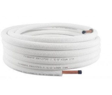 Rura Miedziana w otulinie 3/8 krąg 25 m Tivento Flex