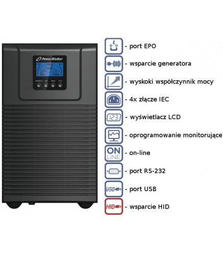 UPS ZASILACZ AWARYJNY PowerWalker VFI 2000 TG